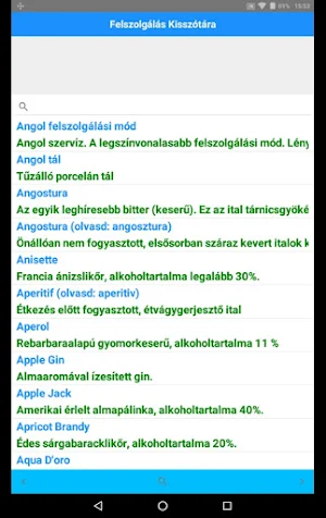 Felszolgálás Kisszótára Screenshot 1