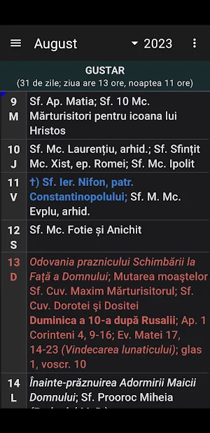 Calendar Ortodox Screenshot 2