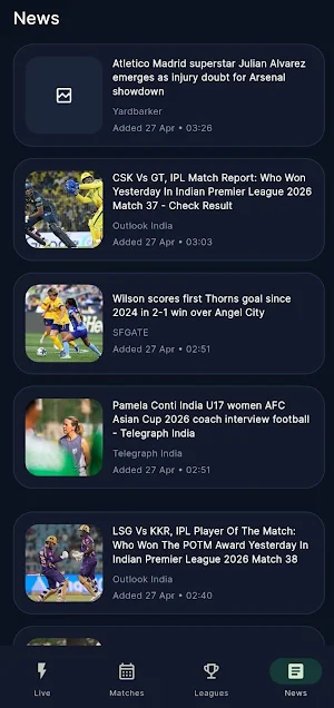 Football Live HD Screenshot 1