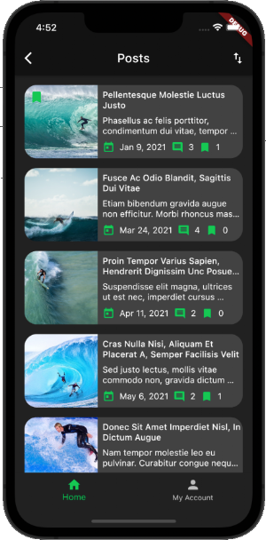 Zeymur Blog Template Flutter Screenshot 3