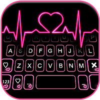 Pink Heartbeat Keyboard Background