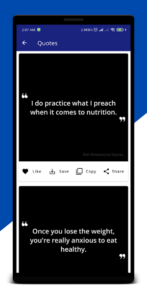 Motivation Diet Quotes Daily Screenshot 2