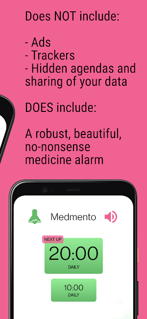 Medmento - medicine alarm Screenshot 1