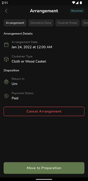 MyCrematorium Screenshot 2