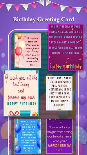 Happy Birthday Wishes & Greeting Cards Maker Screenshot 3