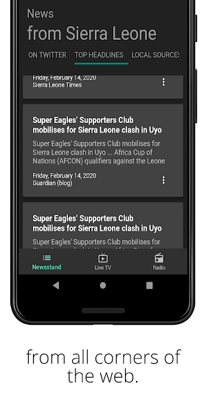 SaloneTube - News, TV & Radio from Sierra Leone Screenshot 1