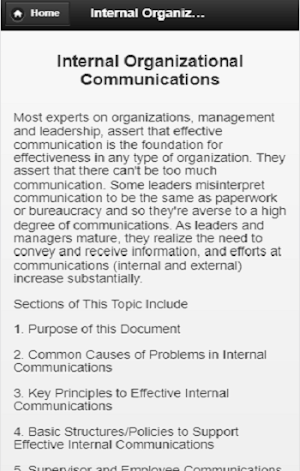 Internal organization communication Screenshot 1