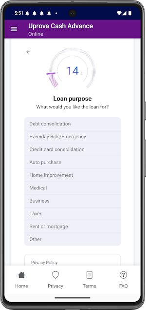 Uprova Cash Advance Now Screenshot 2