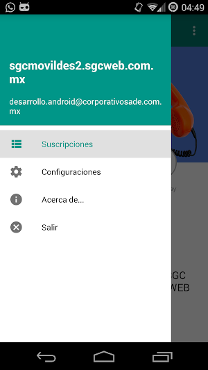 SGC Móvil Suscripciones Screenshot 2