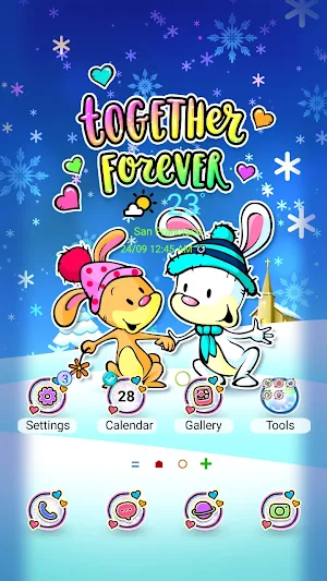 Cute Bunny Couple - Wallpaper Screenshot 0