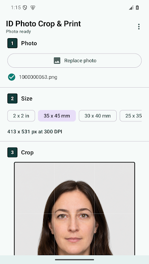 ID Photo Crop & Print Screenshot 0