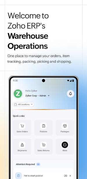 Warehouse Operations -Zoho ERP Screenshot 0