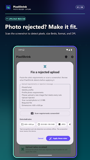 PixelShrink: Compress & Resize Screenshot 0