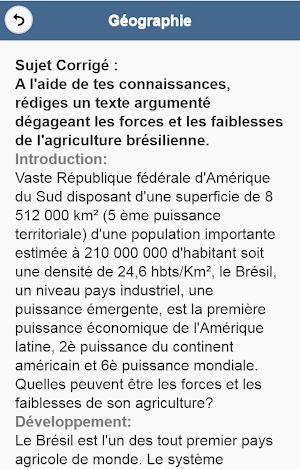 Géographie : Sujets Corrigés Screenshot 2