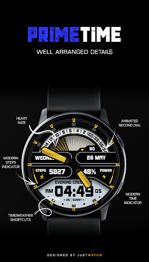 PrimeTime Watch Face Screenshot 2