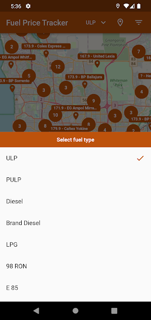 Fuel Price Tracker - Perth, WA Screenshot 2