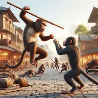 Monkey Ninja Fighting Game