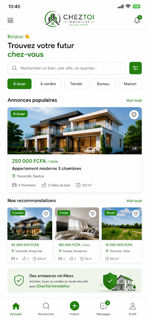 ChezToi Immobilier Real Estate Screenshot 1