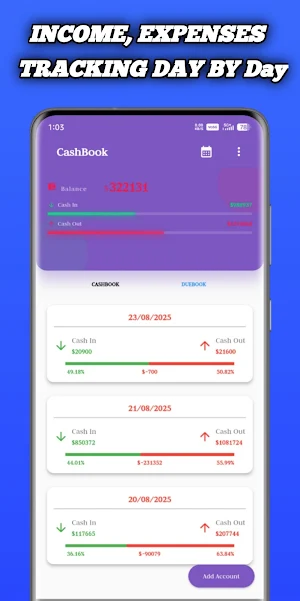 Cash books: Due payment book Screenshot 2