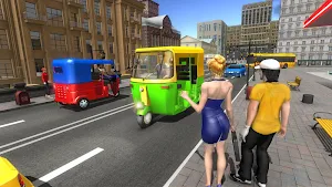 Modern Tuk Tuk Auto Rickshaw: Free Driving Games Screenshot 1