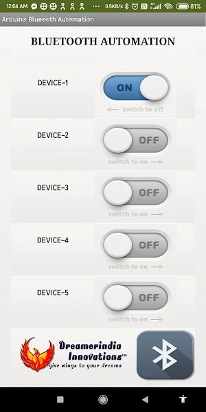 Arduino Bluetooth Automation Screenshot 1
