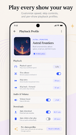 PodQueue: Smart Podcast Player Screenshot 2