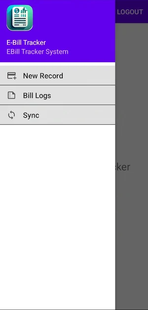 E-Bill Tracker Screenshot 1