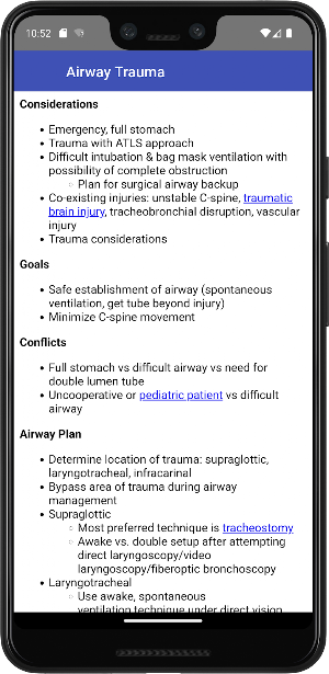 Anesthesia Considerations Screenshot 3