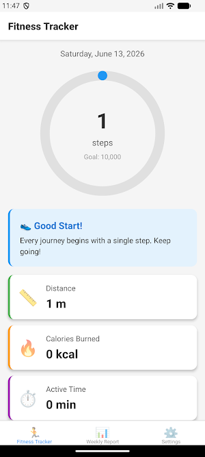 Basic Fitness Tracker Screenshot 0