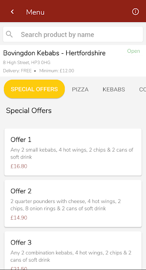 Bovingdon Kebabs Screenshot 1