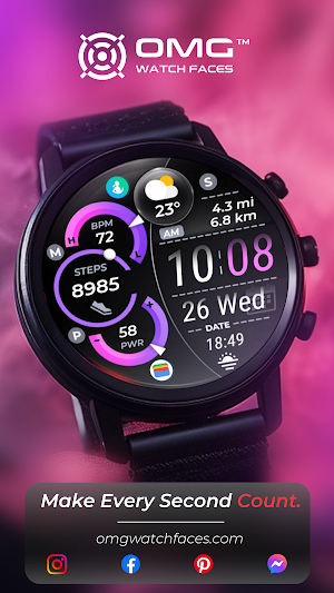 OMG 142 Digital Watch Face Screenshot 2