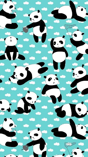 Cute Kawaii Panda Wallpaper Screenshot 3