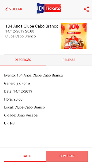 ON Tickets Screenshot 2