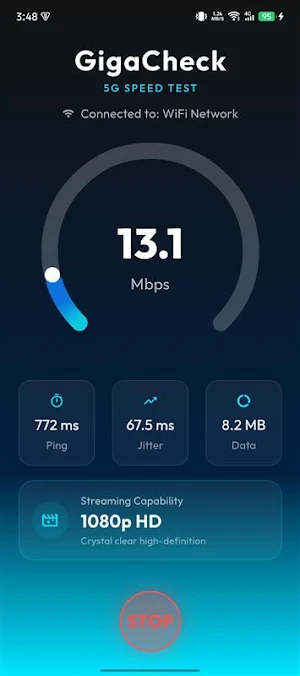 5G Speed Test: HyperGiga Screenshot 2