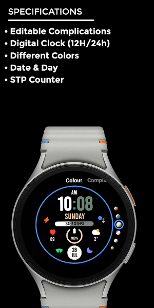 Nighty Digital 34 - watch face Screenshot 3