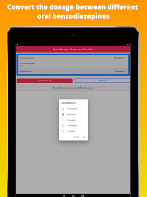 Benzodiazepine Conversion - Dose Calculator Screenshot 2