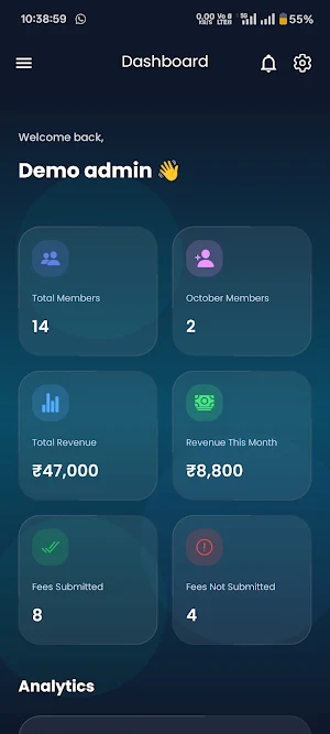 GymAux: Gym Management App Screenshot 1