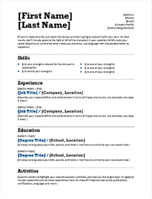 Free Resume Job Templates Screenshot 3
