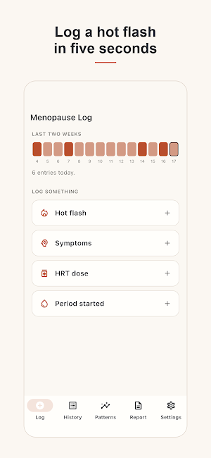 Menopause Tracker & HRT Log Screenshot 0