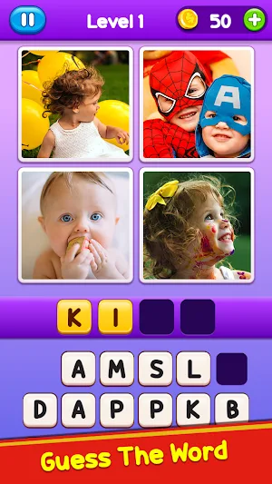 4 Pics 1 Word: Guessing Games Screenshot 1