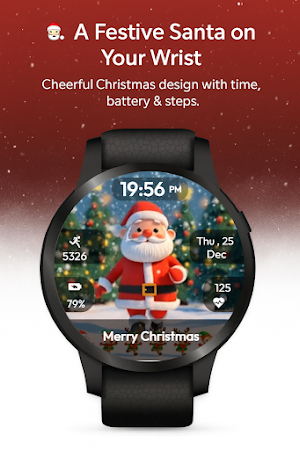 Christmas Santa Run WatchFace Screenshot 0