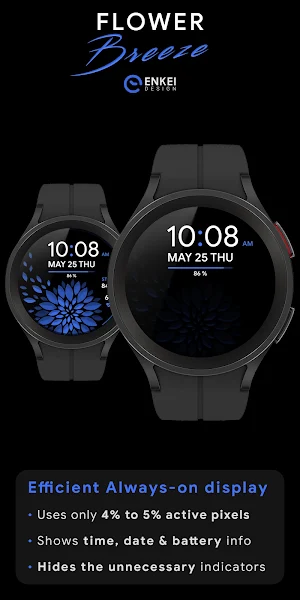 Flower Breeze - watch face Screenshot 2