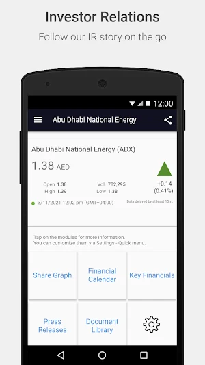 TAQA Investor Relations Screenshot 0