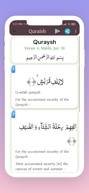 Small 26 Surah ~ ( English ) Screenshot 3
