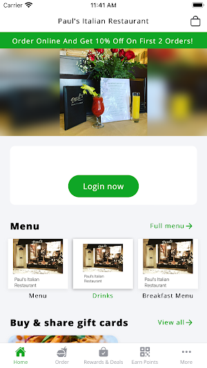 Paul's Italian Restaurant Screenshot 1