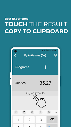 Kilograms to Ounces Converter Screenshot 1