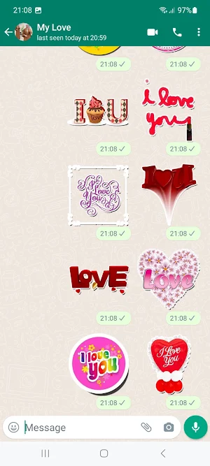 WASticker -amor Love Stickers Screenshot 3