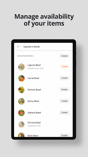 PAR Ordering Tablet App Screenshot 2