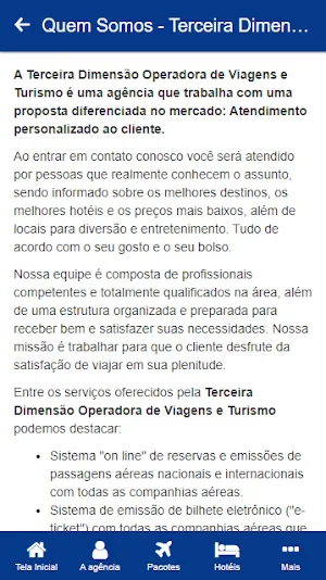 Terceira Dimensão Operadora Screenshot 1