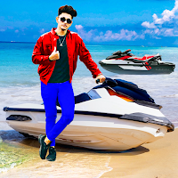 Water bike photo editor boat